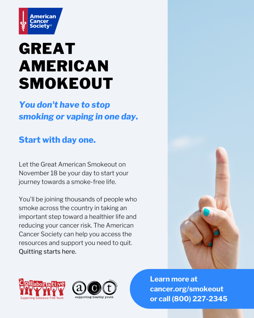 Geat American Smokeout Flyer